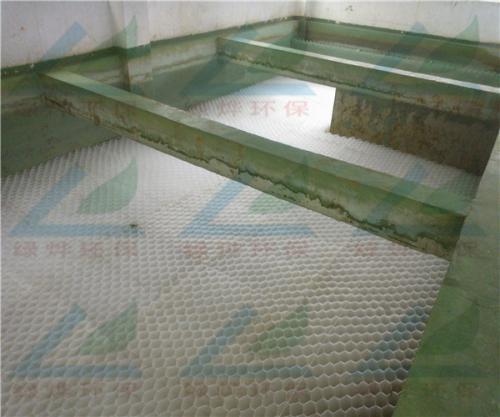 沉淀池蜂窝斜管填料用于东莞万均电子科技项目工程